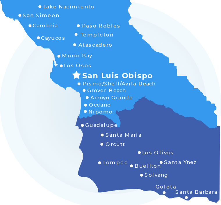 ASAP Movers local service area across San Luis Obispo and Santa Barbara counties